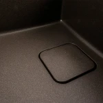 Гранітна мийка для кухні Platinum 7850 CUBE матова Темна скеля