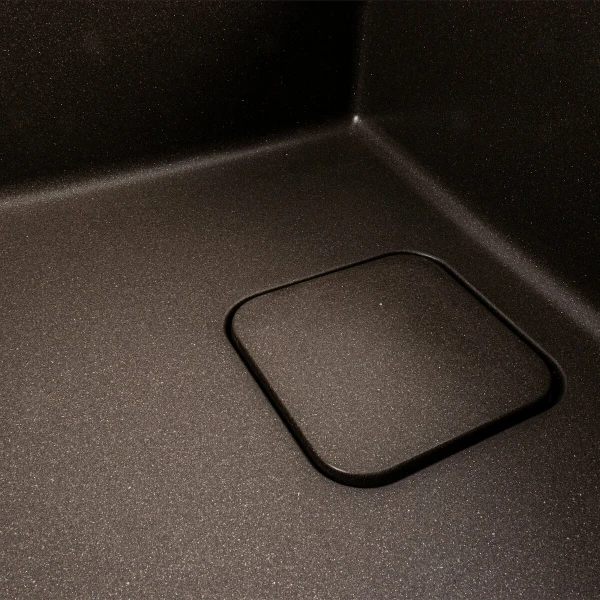 Гранітна мийка для кухні Platinum 7850 CUBE матова Темна скеля