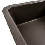 Гранітна мийка для кухні Platinum 7850 CUBE матова Темна скеля