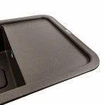 Гранітна мийка для кухні Platinum 7850 CUBE матова Темна скеля