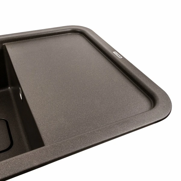 Гранітна мийка для кухні Platinum 7850 CUBE матова Темна скеля