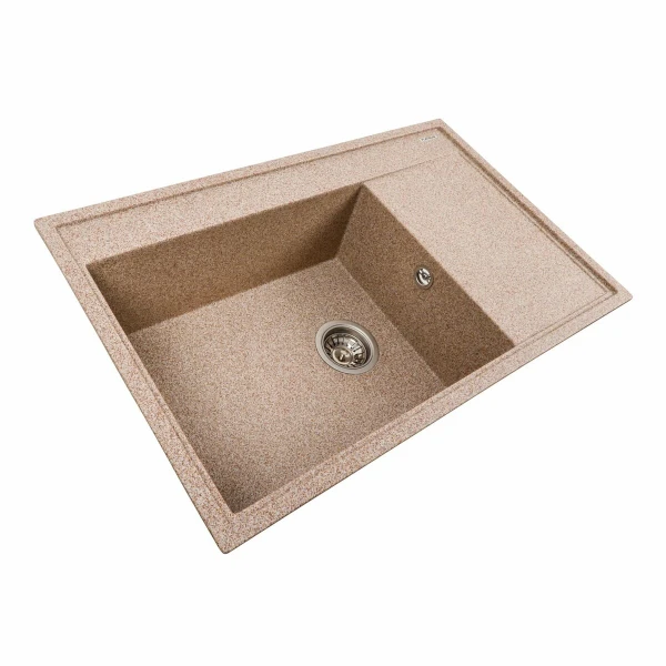 Гранітна мийка для кухні Platinum 7950 AZURIT матова Карамель