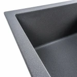 Гранітна мийка для кухні Platinum 6550 LOTOS матовий Сірий Мусон
