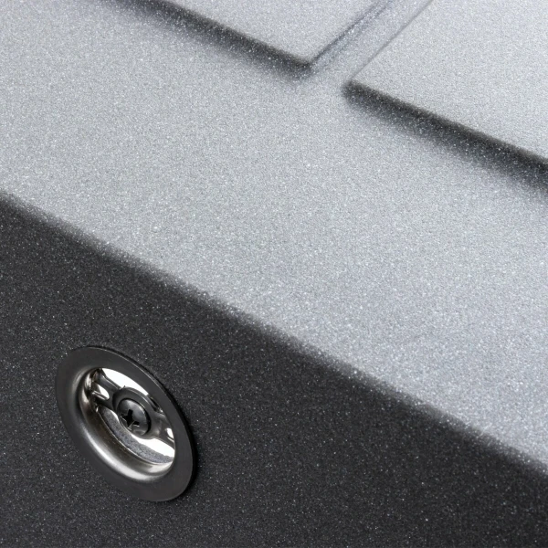 Гранітна мийка для кухні Platinum 6550 LOTOS матовий Сірий Мусон