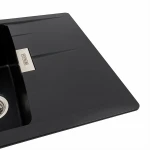 Гранітна мийка для кухні Platinum 6250 ZIRKONE матова Чорна