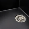 Гранітна мийка для кухні Platinum 6250 ZIRKONE матова Чорна