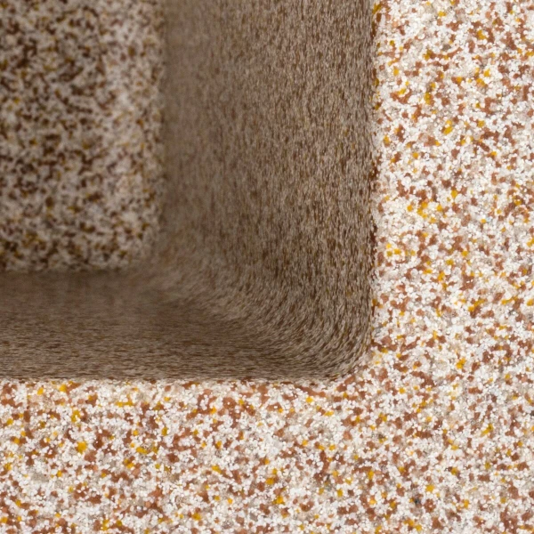 Гранітна мийка для кухні Platinum 4040 RUBA матова карамель