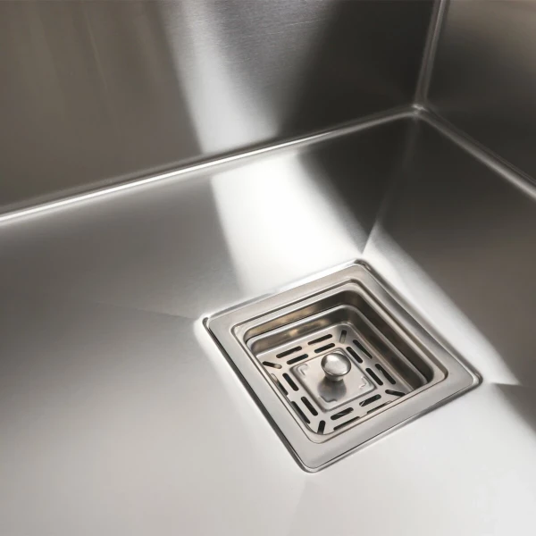 Кухонна мийка Platinum Handmade полиця, 3.0/1.0 PLATINUM R 78×50С нержавійка (поглиблена мм)