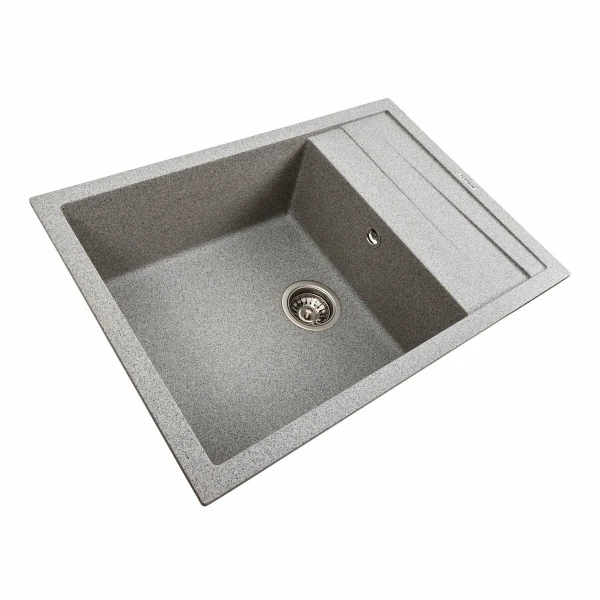Кухонна мийка гранітна матова 7050 CASCADA Platinum Сірий