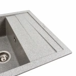 Кухонна мийка гранітна матова 7050 CASCADA Platinum Сірий