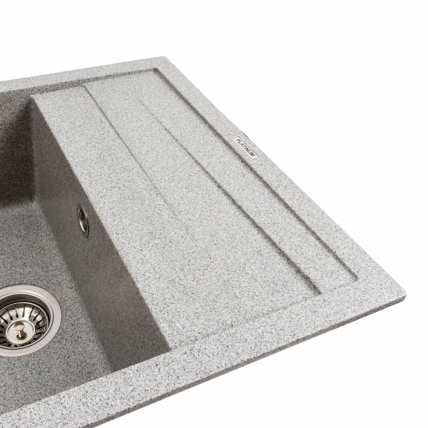 Кухонна мийка гранітна матова 7050 CASCADA Platinum Сірий