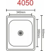 Кухонна мийка з нержавіючої сталі Valeso САТИН 4050 (0,7/160 мм)