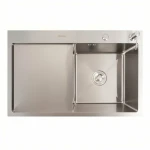 Кухонна мийка CM 78*50 R нержавійка VALESO Handmade (круглий сифон 3,0/0,8)
