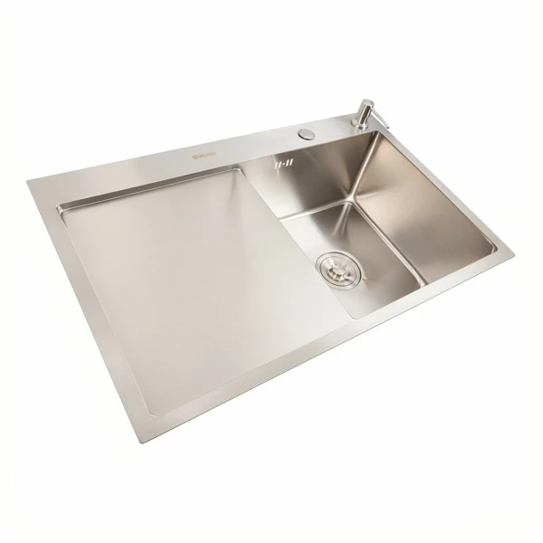 Кухонна мийка CM 78*50 R нержавійка VALESO Handmade (круглий сифон 3,0/0,8)