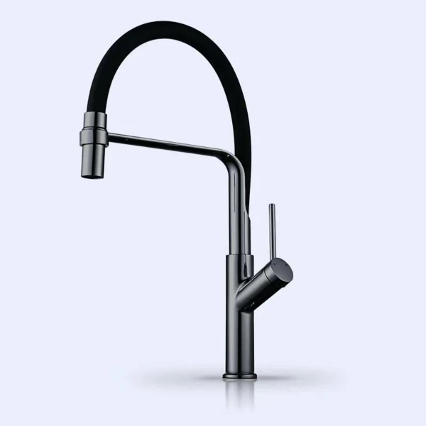 Кухонний змішувач VALESO BQ566 гнучкий PVD чорний