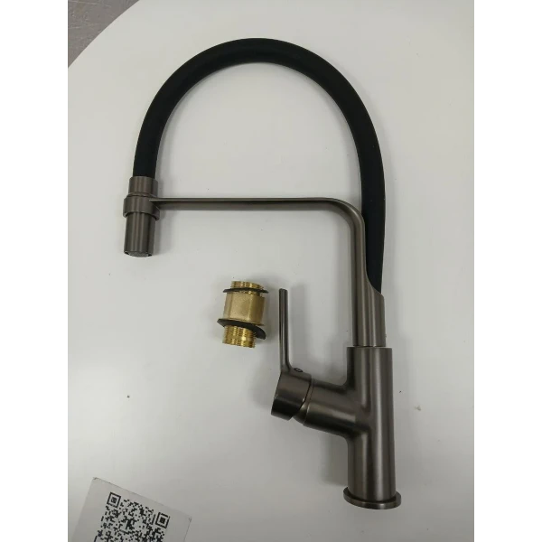 Кухонний змішувач VALESO BQ566 гнучкий PVD чорний