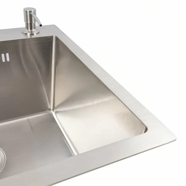 Кухонна мийка 50*45 нержавійка VALESO Handmade (сифон круглий, 3,0/0,8)