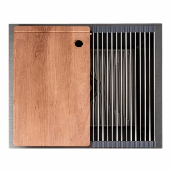 Кухонна мийка PVD чорна СМ 54*44 VALESO Handmade (монтаж під стільницю)