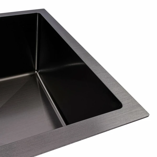 Кухонна мийка PVD чорна СМ 54*44 VALESO Handmade (монтаж під стільницю)