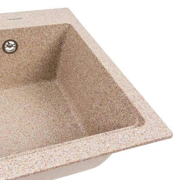 Кухонна мийка гранітна матова 7545 NIKA VALESO Карамель