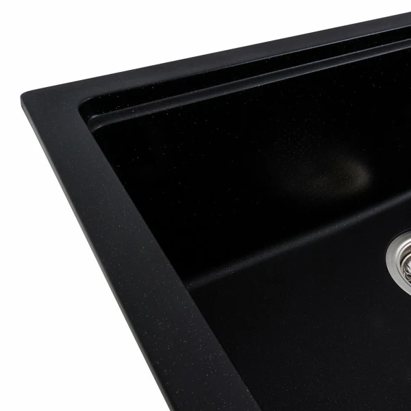 Кухонна мийка гранітна матова 7545 NIKA VALESO Чорний металік