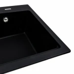 Кухонна мийка гранітна матова 7545 NIKA VALESO Чорний металік