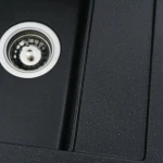 Гранітна мийка для кухні VALESO 5149 FIESTA матова Чорний металік