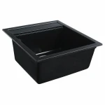 Гранітна мийка для кухні VALESO 5149 FIESTA матова Чорний металік