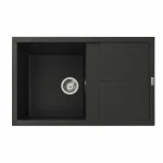 Гранітна мийка для кухні VALESO 7950 Selena матова Чорна