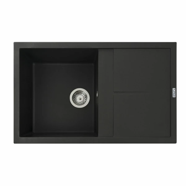 Гранітна мийка для кухні VALESO 7950 Selena матова Чорна
