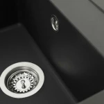 Гранітна мийка для кухні VALESO 7950 Selena матова Чорна