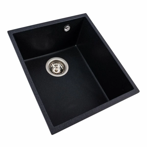 Гранітна мийка для кухні VALESO 3744 ROXY матова Карбон