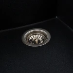 Гранітна мийка для кухні VALESO 3744 ROXY матова Карбон