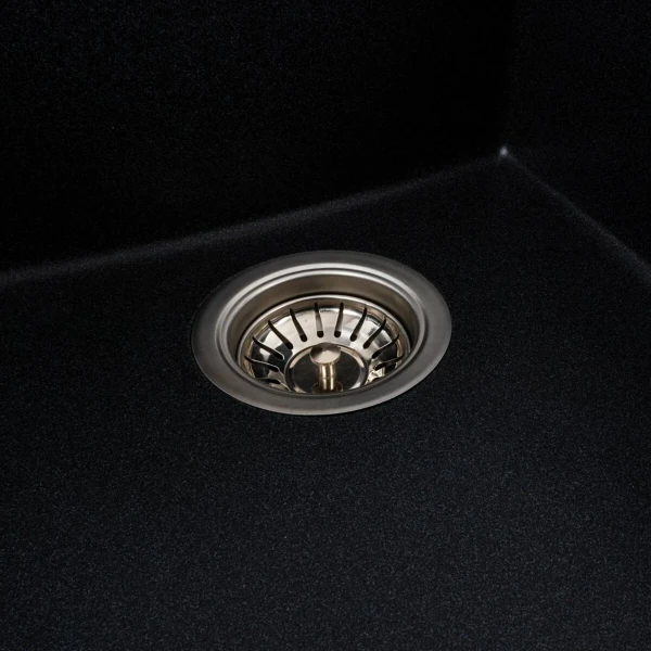 Гранітна мийка для кухні VALESO 3744 ROXY матова Карбон