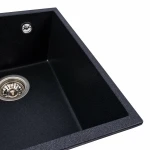 Гранітна мийка для кухні VALESO 3744 ROXY матова Карбон