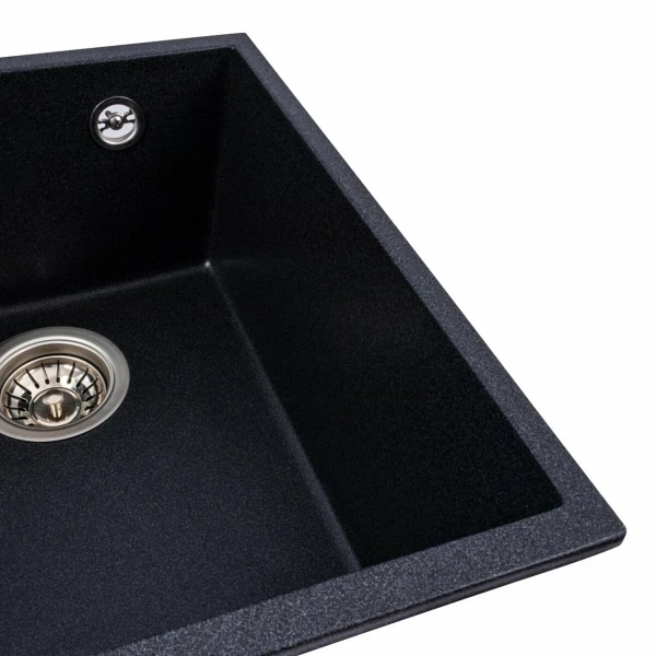 Гранітна мийка для кухні VALESO 3744 ROXY матова Карбон