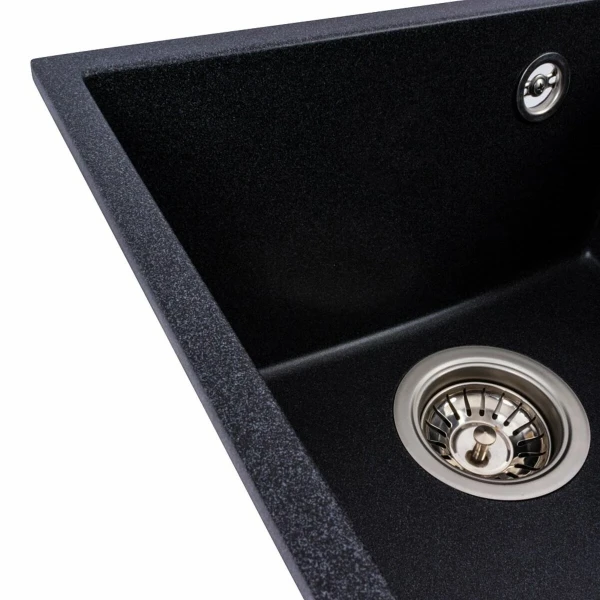 Гранітна мийка для кухні VALESO 3744 ROXY матова Карбон