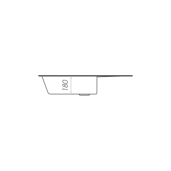 Гранітна мийка для кухні VALESO 7850 CUBE матова Антрацит