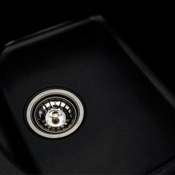 Гранітна мийка для кухні VALESO 7950 Equatoria матовий Чорний металік