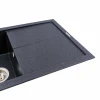 Гранітна мийка для кухні матовий Карбон VALESO 7843 SOLID