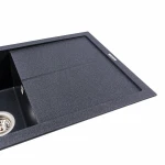 Гранітна мийка для кухні VALESO 7843 SOLID матовий Карбон
