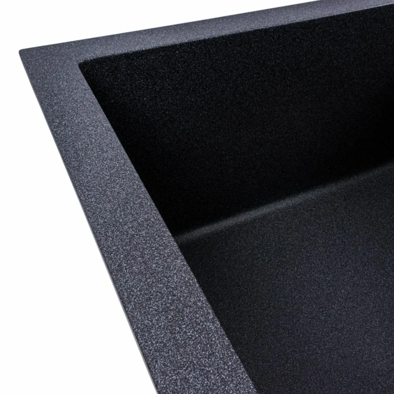 Гранітна мийка для кухні матовий Карбон VALESO 7843 SOLID