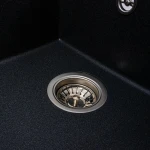 Гранітна мийка для кухні VALESO 7843 SOLID матовий Карбон