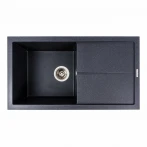 Гранітна мийка для кухні матовий Карбон VALESO 7843 SOLID