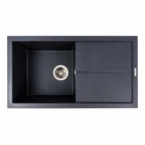 Гранітна мийка для кухні матовий Карбон VALESO 7843 SOLID