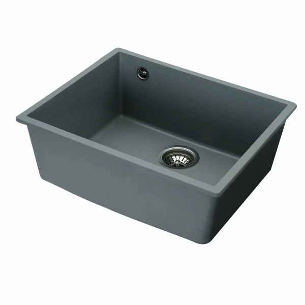 Гранітна мийка для кухні VALESO 5444 OASIS матова Сірий металік