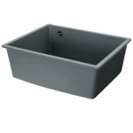 Гранітна мийка для кухні VALESO 5444 OASIS матова Сірий металік