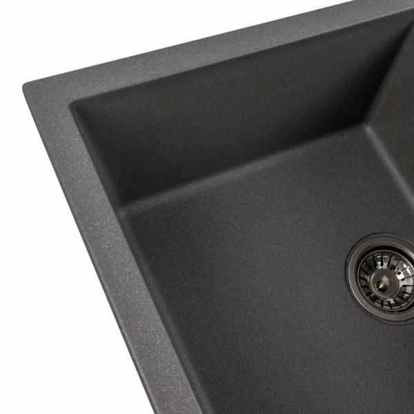 Гранітна мийка для кухні VALESO 7950 Selena матова Сірий мусон