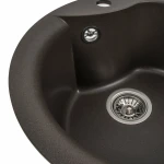 Гранітна мийка для кухні VALESO 480 TURAS матова Темна скеля