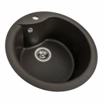 Гранітна мийка для кухні VALESO 480 TURAS матова Темна скеля